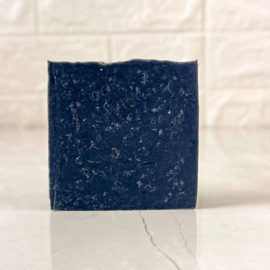 Peppermint & Tea Tree Charcoal Detoxifying Soap Close Up