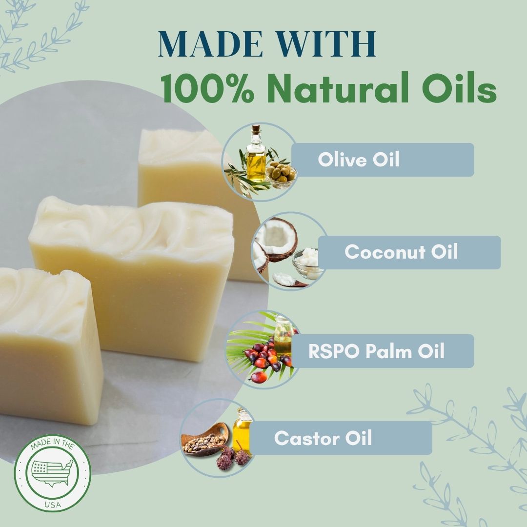 Pure Rice Milk & Shea Butter Unscented Soap – Gentle, Hydrating, Made in USA for Sensitive Skin