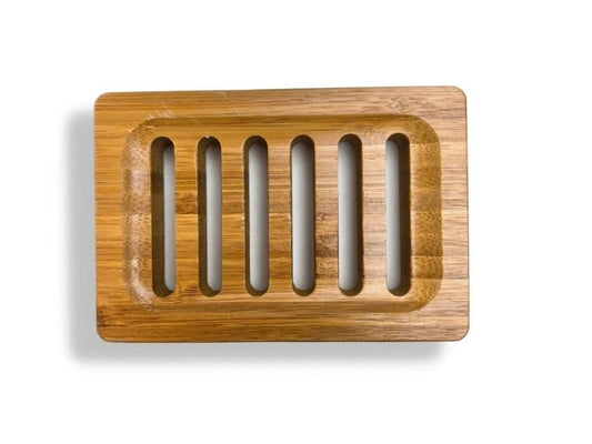 Large Rectangular Eco Friendly Wooden Bamboo Soap Dish Top View