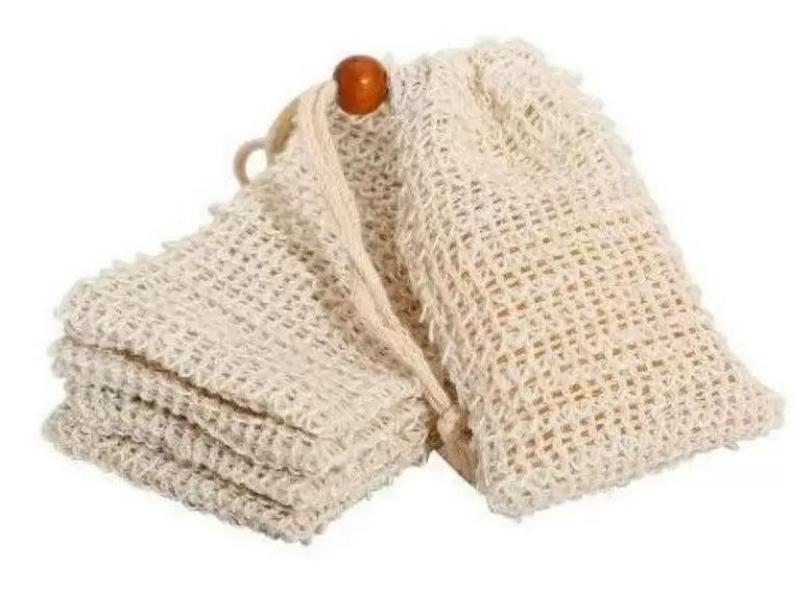 Natural Exfoliating Bath & Shower Sisal Soap Saver Bag