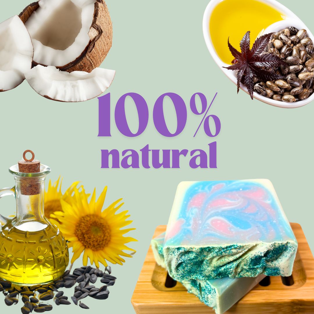 Explore the 100% natural ingredients of Petal Pop Natural Soap in this stunning Admire the beautiful swirl design of Petal Pop Natural Soap on a bamboo dish. This 4.2 oz handmade, eco-friendly soap features a floral-powdery-citrus scent and nourishes all skin types. Shop this sustainable, USA-made bar for a luxurious, green beauty experience.