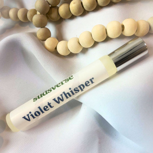 Violet Whisper Luxury Rollerball Perfume Oil | Handcrafted Woody Floral Fragrance